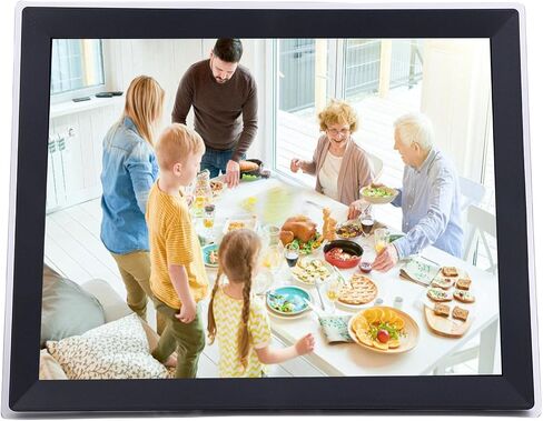 WiFi Touchscreen Digital Photo Frame HD Display Auto Rotation Wall Mount Smart Frame (US Plug) in Saudi Arabia