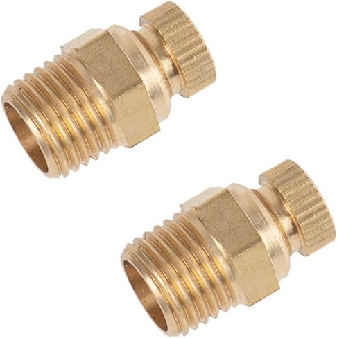 2PCS Solid Brass Air Compressor Tank Drain Valve 1/4 Inch NPT Brass Tank Drain Plug Replacement Part Air Tank Valve Knurled End Drain Valve with Thumb Screw Handle in Saudi Arabia
