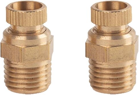 2PCS Solid Brass Air Compressor Tank Drain Valve 1/4 Inch NPT Brass Tank Drain Plug Replacement Part Air Tank Valve Knurled End Drain Valve with Thumb Screw Handle in Saudi Arabia