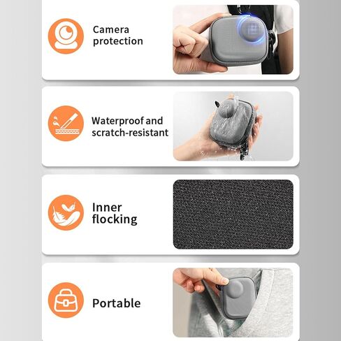 GOWENIC Hard Shell Camera Case, Compact PU Storage Box for DSLR Mirrorless Cameras with Tripod Mount, Easy One Hand Design, Fits Backpack Messenger Bag, 8.7 x 7 x 4.5cm in Saudi Arabia
