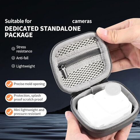 GOWENIC Hard Shell Camera Case, Compact PU Storage Box for DSLR Mirrorless Cameras with Tripod Mount, Easy One Hand Design, Fits Backpack Messenger Bag, 8.7 x 7 x 4.5cm in Saudi Arabia