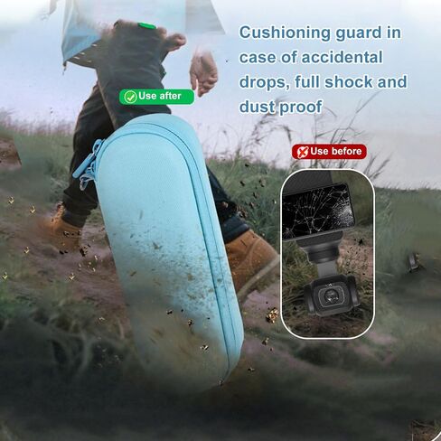 KIMISS Camera Carrying Bag Protective Pouch for OSMO Multi Function Gadget Pouch Sky Blue Nylon Velvet in Saudi Arabia