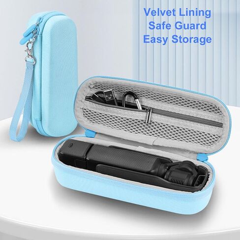 KIMISS Camera Carrying Bag Protective Pouch for OSMO Multi Function Gadget Pouch Sky Blue Nylon Velvet in Saudi Arabia