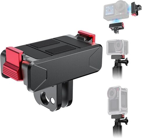 حامل مغناطيسي لـ DJI Osmo 360، حامل سريع التحرير لـ DJI Action 5 Pro/4/3، قاعدة قابلة للطي 2 في 1 مع فتحة لولبية 1/4 بوصة وواجهة بمخلبين لعصي السيلفي، حامل ثلاثي القوائم، ملحقات مدونات الفيديو (عبوتان) in Kuwait