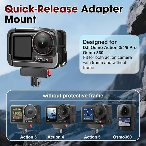 حامل مغناطيسي لـ DJI Osmo 360، حامل سريع التحرير لـ DJI Action 5 Pro/4/3، قاعدة قابلة للطي 2 في 1 مع فتحة لولبية 1/4 بوصة وواجهة بمخلبين لعصي السيلفي، حامل ثلاثي القوائم، ملحقات مدونات الفيديو (عبوتان) in Saudi Arabia