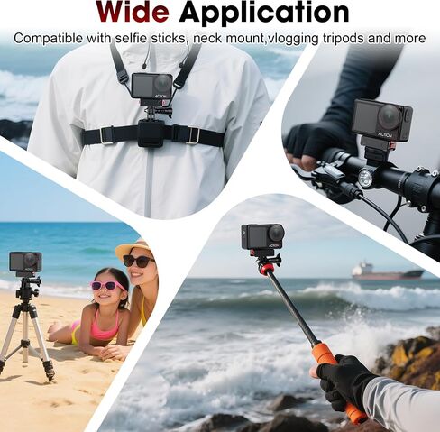 حامل مغناطيسي لـ DJI Osmo 360، حامل سريع التحرير لـ DJI Action 5 Pro/4/3، قاعدة قابلة للطي 2 في 1 مع فتحة لولبية 1/4 بوصة وواجهة بمخلبين لعصي السيلفي، حامل ثلاثي القوائم، ملحقات مدونات الفيديو (عبوتان) in Saudi Arabia