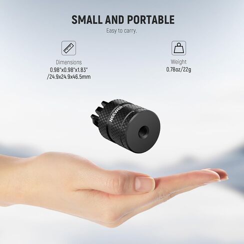 محول حامل ثلاثي القوائم لكاميرا الحركة من NEEWER متوافق مع GoPro Hero 13 Go Pro 12 11 10 9 أسود DJI Osmo Action 5 Pro 4 3، دوران 360 درجة 1/4 بوصة - 20 إلى 3 شوكات لملحقات 1/4 القياسية، GP-89 in Kuwait