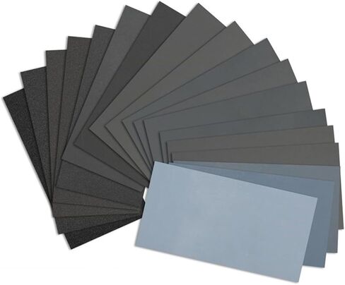 24PCS Sandpaper Variety Pack, 12 Grits Assorted for Wood Metal Sanding, Wet Dry, 120 to 3000 Grit in Saudi Arabia