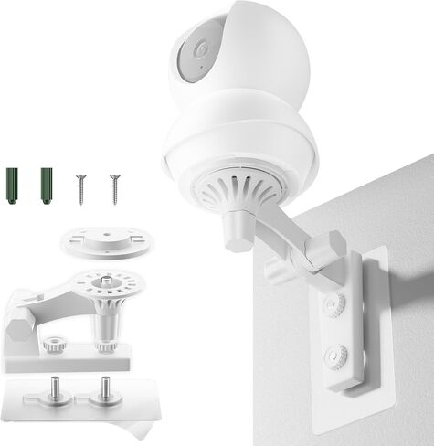 حامل جداري آمن للكاميرا الحلقية وحامل شاشة الطفل، مناسب لـ Tapo C200/C210/C220/C230 وجميع الأجزاء السفلية تحتوي على كاميرات 1/4 صامولة، بدون مثقاب أو براغي in Kuwait