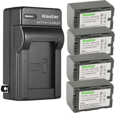 استبدال شاحن بطارية حائط تيار متردد من Kastar CGR-D16 لباناسونيك CGA-D16، CGA-D16A/1B، CGA-D16R، CGA-D16S، CGA-D16SE/1B، CGA-D220، CGA-D220A/1B، CGA-D220E/1B، CGR-D16، CGR-D16A/1B in Kuwait