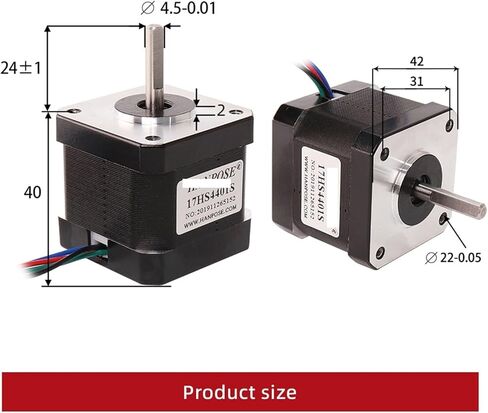 1 قطعة محرك متدرج 1.5A 40N.CM 17HS4401S-1MD 40 مللي متر 42BYGH 2A 4-الرصاص المحرك (17HS4401S-1MD X5PCS) in Kuwait