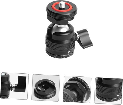 jojofuny Rotatable Ball Head Hot Shoe Adapter Mount Tripod Accessory for Camera and Microphone with Construction Easy Installation Compatibility for Photography and Video Recording in Saudi Arabia