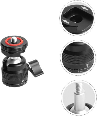 jojofuny Rotatable Ball Head Hot Shoe Adapter Mount Tripod Accessory for Camera and Microphone with Construction Easy Installation Compatibility for Photography and Video Recording in Saudi Arabia