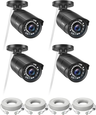 ZOSI 4K 16CH PoE Security Camera System, 16 x 8MP PoE IP Camera Outdoor Indoor with Human Detection, 100ft IR Night Vision, IP66 Weatherproof, 4K 16CH H.265+ NVR with 4TB HDD for 24/7 Audio Recording | 100ft Night Vision, AI Human/Vehicle Detection, Insta in Saudi Arabia