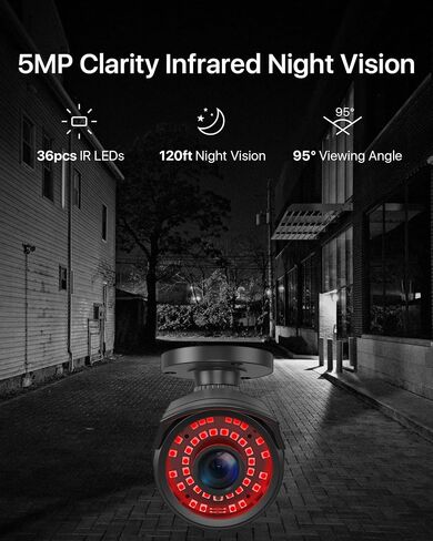 ZOSI 4K 16CH PoE Security Camera System, 16 x 8MP PoE IP Camera Outdoor Indoor with Human Detection, 100ft IR Night Vision, IP66 Weatherproof, 4K 16CH H.265+ NVR with 4TB HDD for 24/7 Audio Recording | 100ft Night Vision, AI Human/Vehicle Detection, Insta in Saudi Arabia