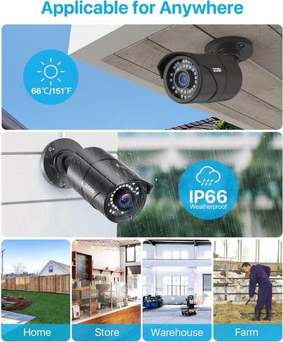 ZOSI 4K 16CH PoE Security Camera System, 16 x 8MP PoE IP Camera Outdoor Indoor with Human Detection, 100ft IR Night Vision, IP66 Weatherproof, 4K 16CH H.265+ NVR with 4TB HDD for 24/7 Audio Recording | 100ft Night Vision, AI Human/Vehicle Detection, Insta in Saudi Arabia