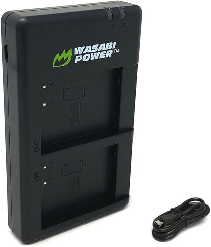 Wasabi Power Micro USB شاحن مزدوج لباناسونيك DMW-BCM13 وDMC-FT5، DMC-LZ40، DMC-TS5، DMC-TS6، DMC-TS7، DMC-TZ40، DMC-TZ41، DMC-TZ55، DMC-TZ60، DMC-ZS40، DMC-ZS45، DMC-ZS50 in Kuwait