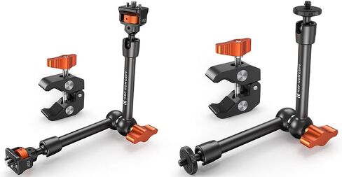 طقم مشبك ذراع سحري مقاس 11 بوصة من K&F CONCEPT + طقم مشبك ذراع سحري مقاس 9.8 بوصة لكاميرات DSLR، والشاشة، والفلاش، وإضاءة LED، والميكروفون، وقفص الكاميرا، وكاميرا الحركة in Kuwait