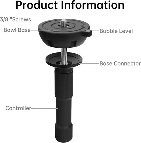 75mm Bowl Adapter with Half Ball Mount, 3/8-inch Screws, Tripod Fluid Head Converter (Shorter) in Saudi Arabia