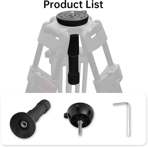 75mm Bowl Adapter with Half Ball Mount, 3/8-inch Screws, Tripod Fluid Head Converter (Shorter) in Saudi Arabia