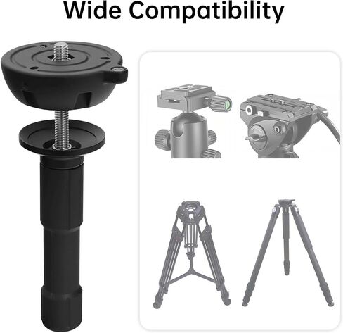 75mm Bowl Adapter with Half Ball Mount, 3/8-inch Screws, Tripod Fluid Head Converter (Shorter) in Saudi Arabia