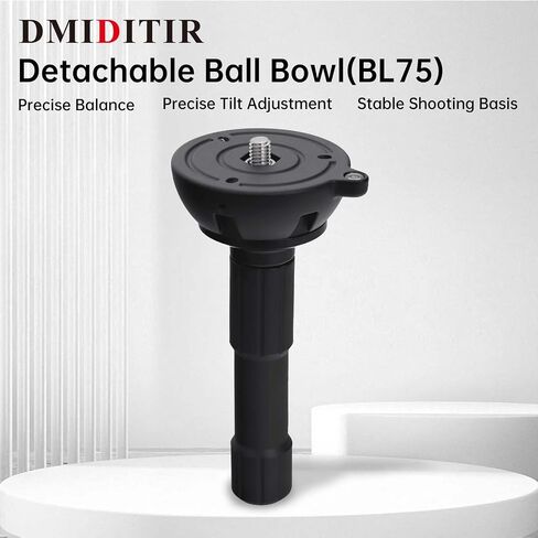 75mm Bowl Adapter with Half Ball Mount, 3/8-inch Screws, Tripod Fluid Head Converter (Shorter) in Saudi Arabia