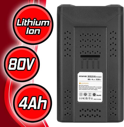عبوتان من بطاريات Banshee 80V 4.0Ah الليثيوم أيون البديلة، متوافقة مع أدوات الطاقة اللاسلكية والمعدات والشواحن الأصلية من Greenworks 80V Max in Kuwait