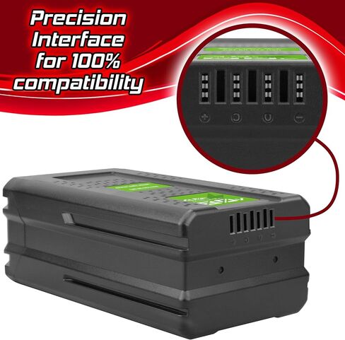 عبوتان من بطاريات Banshee 80V 4.0Ah الليثيوم أيون البديلة، متوافقة مع أدوات الطاقة اللاسلكية والمعدات والشواحن الأصلية من Greenworks 80V Max in Kuwait