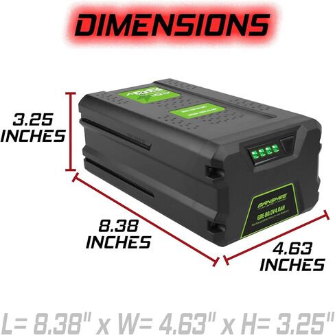 عبوتان من بطاريات Banshee 80V 4.0Ah الليثيوم أيون البديلة، متوافقة مع أدوات الطاقة اللاسلكية والمعدات والشواحن الأصلية من Greenworks 80V Max in Kuwait