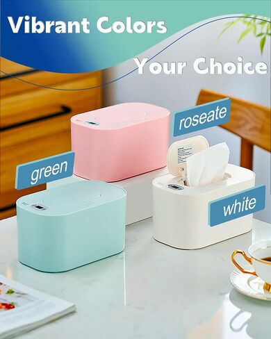Baby Wipe Warmer, Portable USB Powered Baby Wet Wipes Dispenser Holder with Temperature Control, Paper Towel Heater for Home, Car, Travel (White) in Saudi Arabia