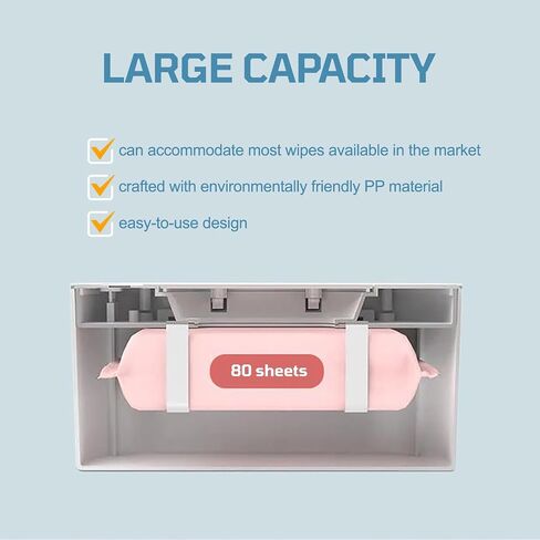 Baby Wipe Warmer, Portable USB Powered Baby Wet Wipes Dispenser Holder with Temperature Control, Paper Towel Heater for Home, Car, Travel (White) in Saudi Arabia