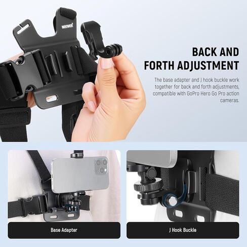 مجموعة ملحقات NEEWER Basics 5 في 1 متوافقة مع DJI OSMO Pocket 3، وحزام تثبيت على الصدر مصنوع من سبائك الألومنيوم للدراجة مع محول تمديد لركوب الدراجات وتصوير الفيديو، GP-69 in Kuwait