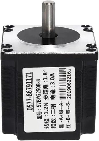 57BYG250B Nema 23 Stepper Motor 1.2N 56mm Single Output Shaft 6.35/8mm 4-Lead Motors 3D Printer Computerized Numerical Control Milling Engraving Machine(6.35mm) in Kuwait