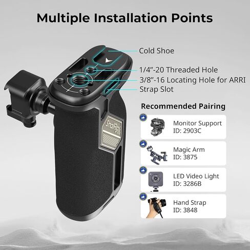 SMALLRIG Full Camera Cage for Sony A7R V/A7 IV/A7S III/A1/A7R IV with Push-Button Rotating NATO Side Handle, 360 Rotatable, Black in Saudi Arabia