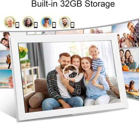 إطار صورة رقمي واي فاي 15 بوصة، إطار صور إلكتروني ذكي، 1024 × 768 فل اتش دي، حامل جداري يدور تلقائيًا، ذاكرة 32 جيجابايت، إعداد سهل لمشاركة الصور أو مقاطع الفيديو عبر (قابس الولايات المتحدة) in Kuwait