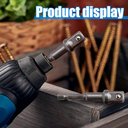 6 Packs 1/2 Inch Impact Adapter, Square Socket Adapter Bit with Spring-Loaded Ball, Extension 1/4-Inch Hex Shank Impact Driver Power Adapter for Drill, Automotive, DIY Projects in Saudi Arabia
