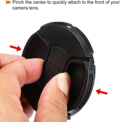 غطاء عدسة الكاميرا، قطعتان من غطاء العدسة الأمامية مع سلسلة غطاء/قماش تنظيف من الألياف الدقيقة لعدسات DSLR العالمية بخيط 46 مم لنيكون، وفوجي فيلم، وبنتاكس، ولايكا in Saudi Arabia
