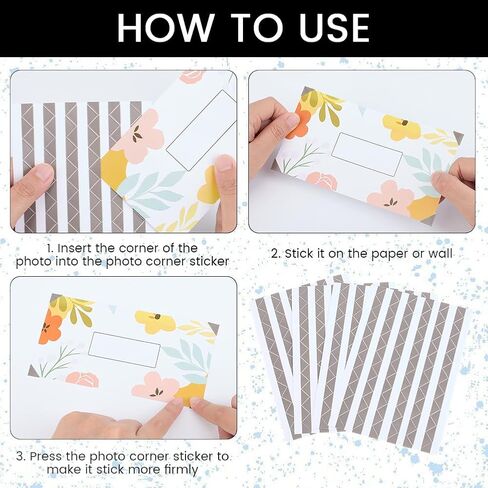 craspire 2040pcs 20 ورقة ملصقات زاوية الصورة رمادي PVC ذاتية اللصق سكرابوكينغ حمض الحرة صورة تركيب حامل ملصقات DIY بها بنفسك الحرفية سجل القصاصات ألبوم مجلة مذكرات دفتر الذاكرة كتب الذاكرة in Saudi Arabia