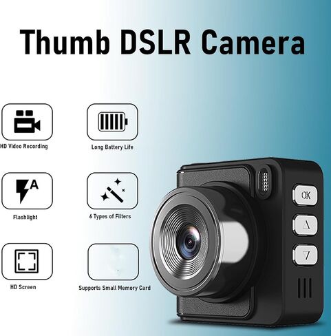 PUSOKEI Keychain Camera, 1080P HD Mini Camera with Wide Angle View and 1.3 Inch Screen, with Loop Recording and Built in Filters, for Travel Sports Cycling Photography in Saudi Arabia