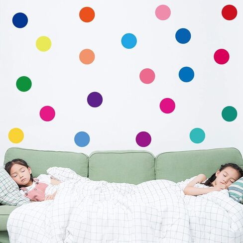 Polka Dots Wall Decals（80 Dots） Colorful Round Dot Confetti Wall Stickers Rainbow Colors Circles Removable Vinyl Wall Decor for Bedroom Living Room Playroom Nursery in Saudi Arabia