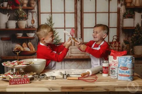 Kate Christmas Kitchen Photography Backdrop Festival Holiday Cooking Scene Backdrop Vintage Cabinet Photo Studio Props, 7x5ft in Saudi Arabia
