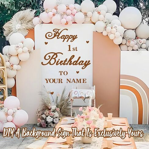 اسم مخصص عيد ميلاد سعيد علامة صائق لخلفية عيد ميلاد حزب الديكور ملصق لقوس البالون DIY الأعمار أعياد الميلاد علامات ترحيب الأطفال الكبار أعياد ميلاد الفينيل رسائل لراية جدار لوازم الحفلات in Kuwait