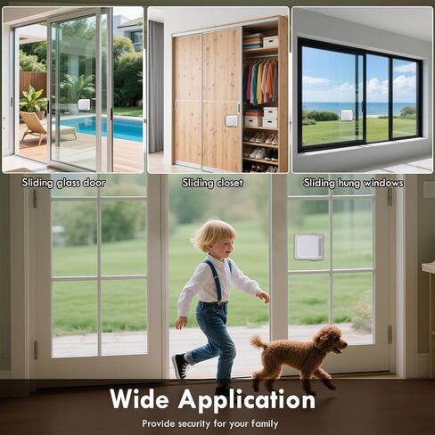 قطعتان من قفل الباب المنزلق، قفل أمان للأطفال للأبواب الزجاجية المنزلقة وأقفال أمان النوافذ، سهلة التركيب، أقفال أبواب الأمان للأبواب الزجاجية والنوافذ والخزائن in Kuwait
