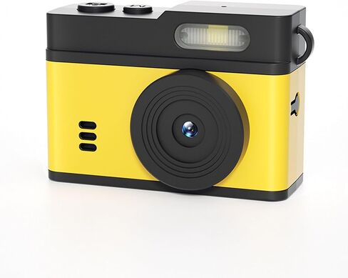 Yunir Keychain Camera, 1080P 12MP Vintage Compact Camera, HD Keychain Video Recorder with 0.96inch Display LED Fill Light for Travel Vlogs Outdoor Adventures (Black Orange) in Saudi Arabia