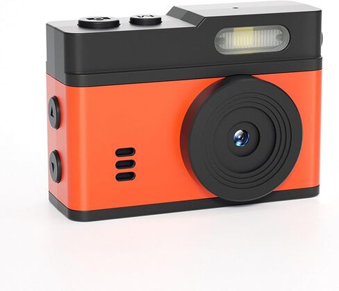 Yunir Keychain Camera, 1080P 12MP Vintage Compact Camera, HD Keychain Video Recorder with 0.96inch Display LED Fill Light for Travel Vlogs Outdoor Adventures (Black Orange) in Saudi Arabia
