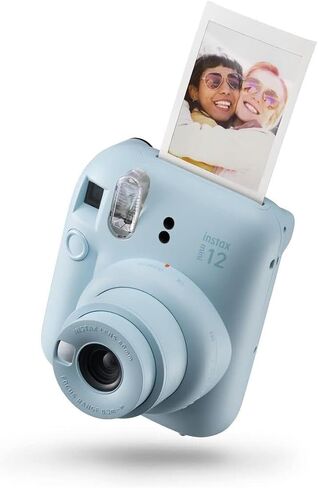 كاميرا Fujifilm Instax Mini 12 مع حزمة فيلم Fujifilm Instant Mini (40 ورقة) مع + قطعة قماش تنظيف من الألياف الدقيقة للصور من Sunshine (أزرق فاتح) in Saudi Arabia