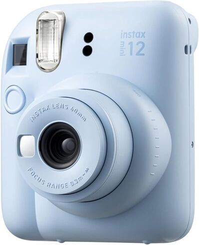 كاميرا Fujifilm Instax Mini 12 مع حزمة فيلم Fujifilm Instant Mini (40 ورقة) مع + قطعة قماش تنظيف من الألياف الدقيقة للصور من Sunshine (أزرق فاتح) in Saudi Arabia