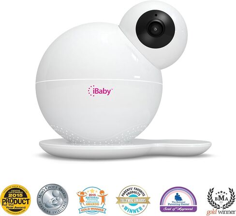 iBaby Monitor M6S، نظام ذكي للعناية بالطفل مزود بتقنية Wifi، مجموعة كاميرا لاسلكية لسلامة الأطفال بدقة 1080 بكسل مع مكبرات صوت Wi-Fi، رؤية ليلية، مقلاة 360 درجة وإمالة 110 درجة in Kuwait