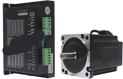 1pcs 86BYG250B Stepper Motor Kit 2-Phase 4.5N.m 80mm Nema34 Motor MA860H 2.0A-7.20A AC18V-60V.DC24-80VDC Driver CNC Engraving Machine(14mm) in Saudi Arabia