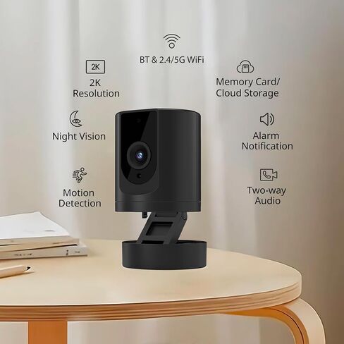 BoyKeep 1080P Home Camera with Phone App, 5G WiFi, Night Vision, Two-Way Audio, Motion Detection, Cloud & Memory Card Storage, K11, 1PC in Saudi Arabia